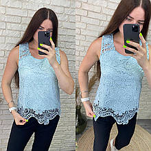 Стильна жіноча блуза, тканина "Мереживо" 48, 50, 52 розмір 48