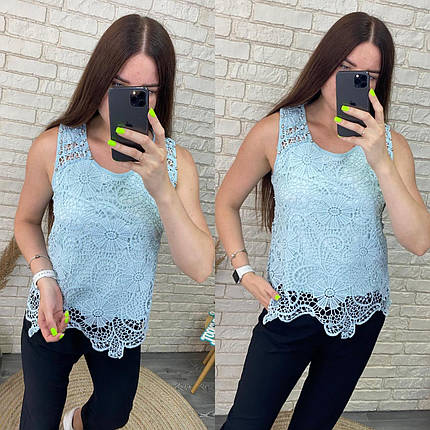 Стильна жіноча блуза, тканина "Мереживо" 48, 50, 52 розмір 48, фото 2