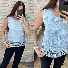 Стильна жіноча блуза, тканина "Мереживо" 44, 46, 48, 50 розмір 44