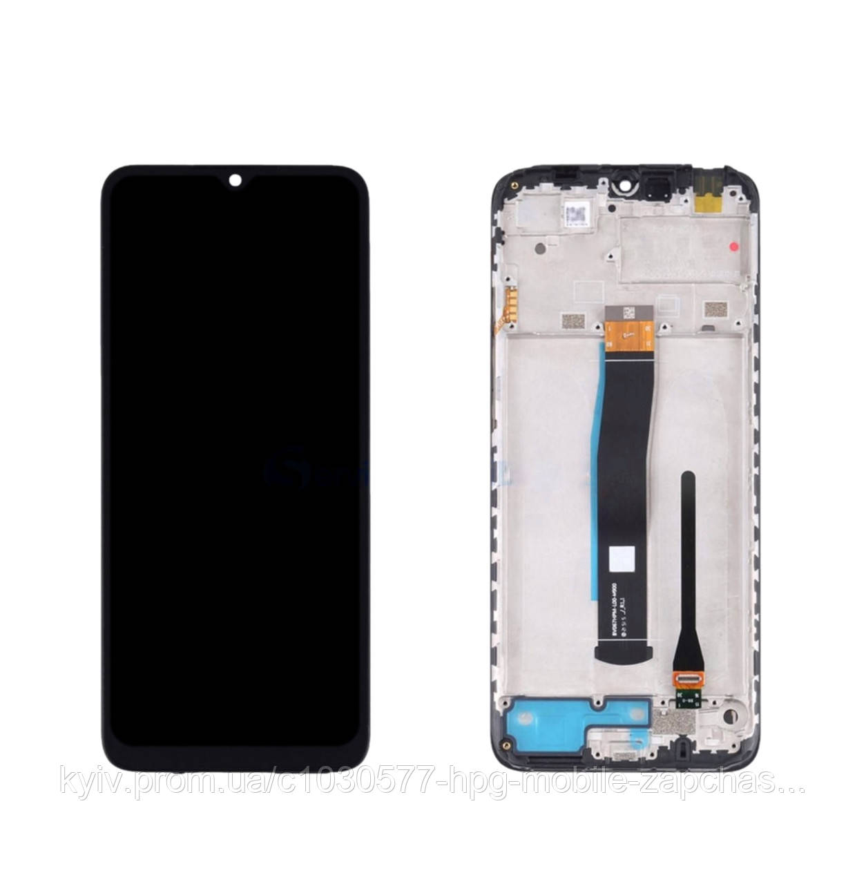 Дисплей Xiaomi Redmi 10C / Poco C40 модуль в зборі з рамкою, чорний, оригінал, фото 1