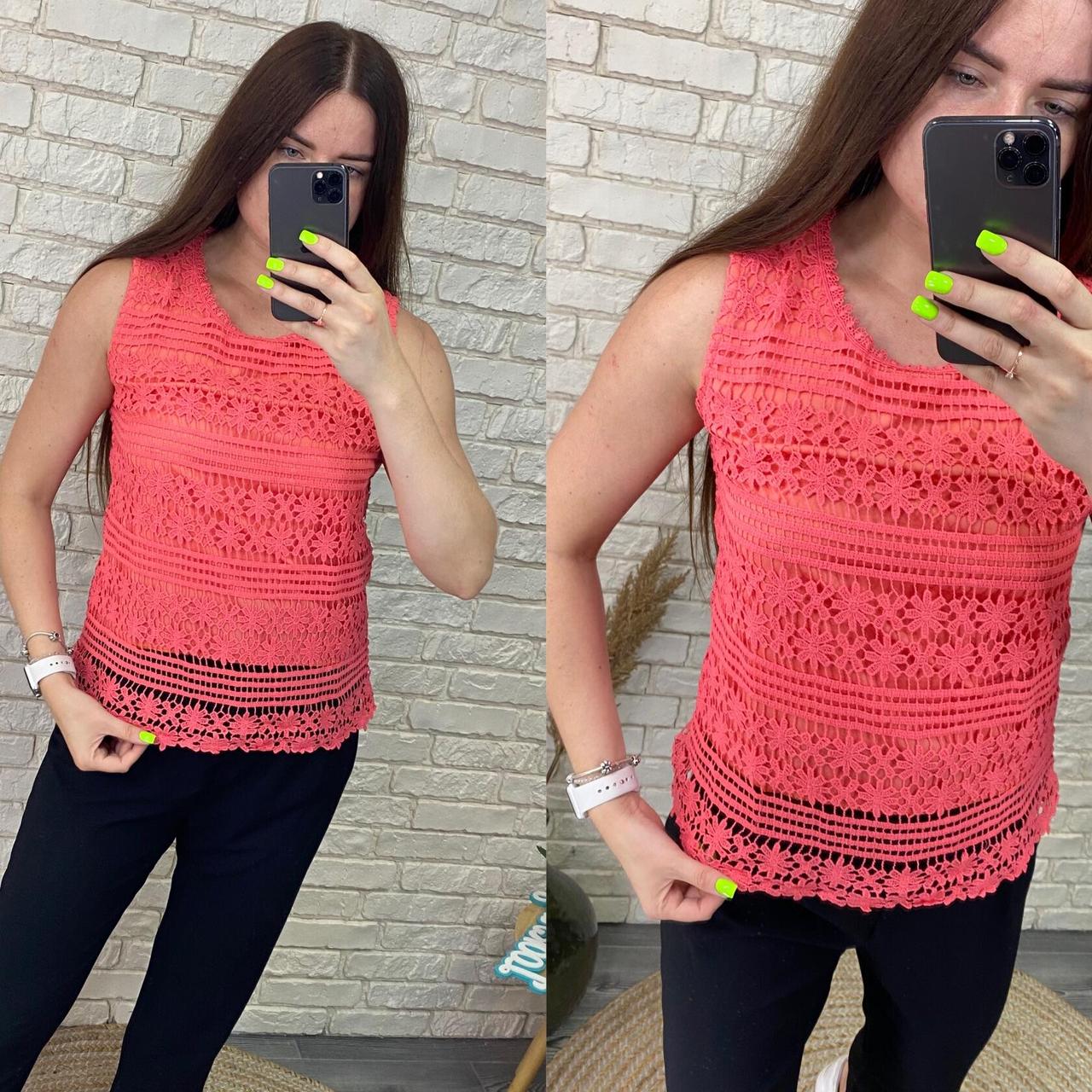 Стильна жіноча блуза, тканина "Мереживо" 44, 46, 48, 50 розмір 44