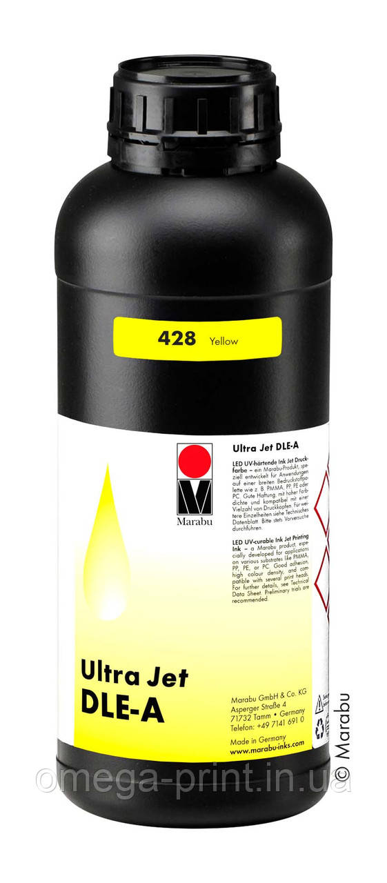 УФ чорнило UltraJet DLE-A 428 YE BOT 1L, фото 1