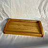 Красивий дерев'яний піднос кухонний з ручками і бортиками рознос для сніданку в ліжко "Вінігрет" Lasco, фото 7