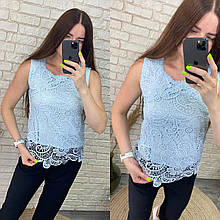 Стильна жіноча блуза, тканина "Кружево" 48, 50, 52 розмір 48 50