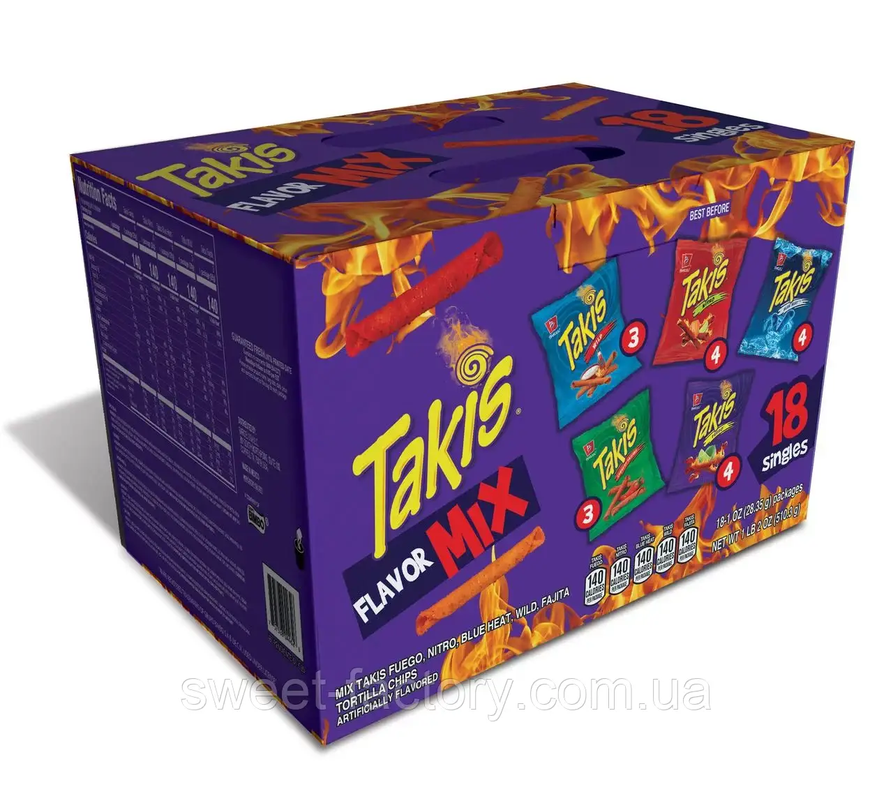 Снеки Takis Tortilla Chips Mix 18s 512g - фото 1 - id-p1914714350