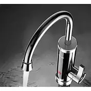 Проточний кран водонагрівач Delimano RX-011 бойлер з хромованим екраном з нижнім підключенням, фото 5