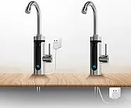 Проточний кран водонагрівач Delimano RX-011 бойлер з хромованим екраном з нижнім підключенням, фото 3