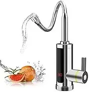 Проточний кран водонагрівач Delimano RX-011 бойлер з хромованим екраном з нижнім підключенням, фото 2