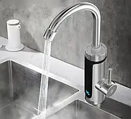 Проточний кран водонагрівач Delimano RX-011 бойлер з хромованим екраном з нижнім підключенням, фото 7