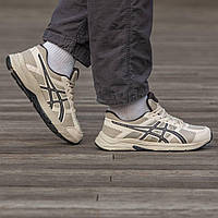 Женские кроссовки Asics Gel Connected 4 Beige Black Brown (бежевые с коричневым и чёрным) деми кроссы I1458