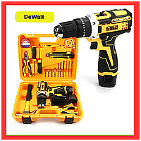 Аккумуляторный Ударный Шуруповерт DeWALT DCD680 12 V 2 AH Деволт дрель шуруповерт с малым набором инструментов