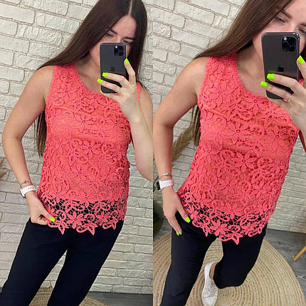 Стильна жіноча блуза, тканина "Мереживо" 46, 48, 50, 52 розмір 46, фото 2