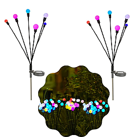 Сонячні садові ліхтарі 2x6 LED, водонепроникні, тепле світло, датчик