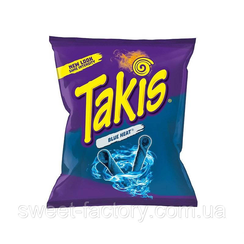 Снеки Takis Blue Heat Hot Chili Tortilla Chips Острые 28g - фото 1 - id-p1914720872