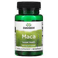 Мака перуанская 500 мг Swanson Maca 60 капсул