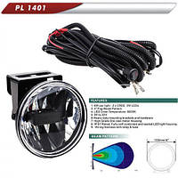 Дополнительные фары противотуманные PL-1401 LED-CREE/10-32V/2*6W/2*400LM/6000К/D=100mm/эл.проводка пара 3