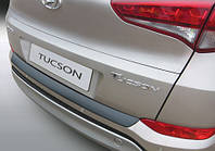 Накладки на задний бампер Hyundai Tucson 2015-2018 / ABS Защитные декоративные накладки на бампер авто 3