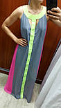 Жіноча шифонова довга сукня літня яскрава, фото 6