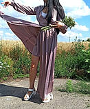 Жіноча Стильна Довга Сукня в підлогу кольору капучіно, фото 9