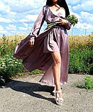 Жіноча Стильна Довга Сукня в підлогу кольору капучіно, фото 2