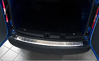 Накладки на задний бампер Volkswagen Caddy 2003-,FL 2015-/Caddy MAXI 2007- полирован. Защитные декоративные 3