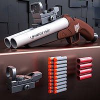 Игрушечный дробовик с мягкими пулями и коллиматорным прицелом Shooting Soft Bullet Launcher Toy