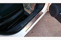 Накладки на пороги Fiat Fiorino/Citroen Nemo/Peugeot Bipper 2008- дверные 2шт Защитные накладки на пороги 3