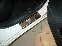 Накладки на пороги MITSUBISHI LANCER X 2007- 4шт нерж. Защитные накладки на пороги автомобиля 3