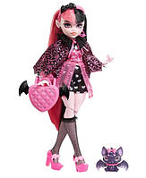 Кукла Монстер Хай Дракулаура базовая и летучая мышь Оригинал Monster High Draculaura Fashion