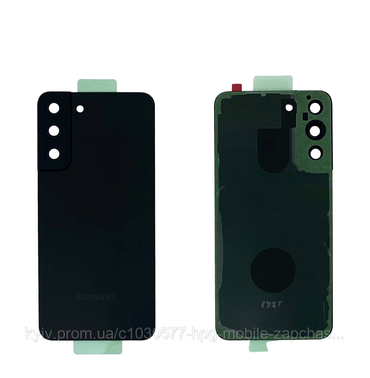 Задня панель корпусу (кришка акумулятора) Samsung S22 Plus S906 Black зі склом камери оригінал, фото 1