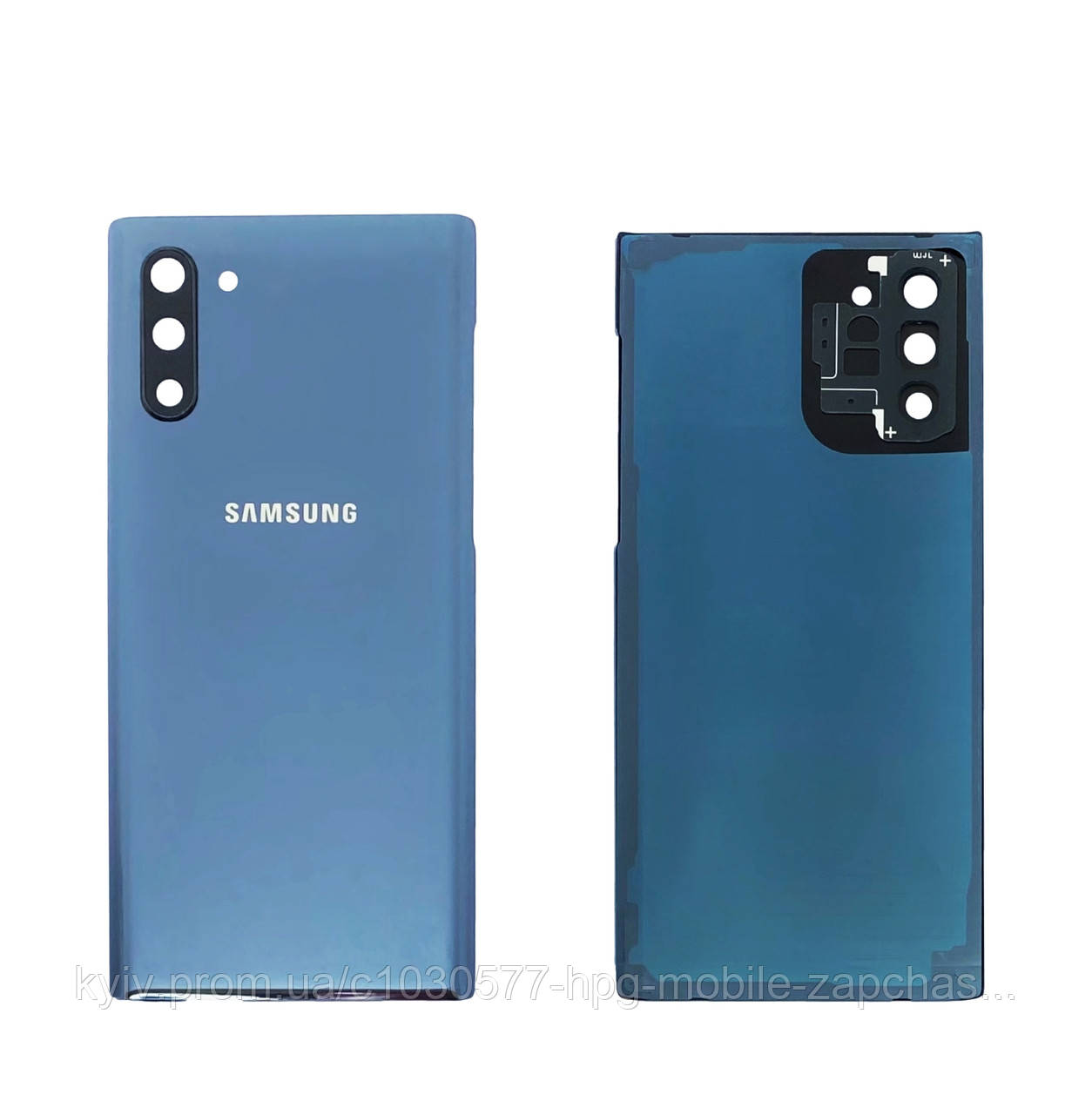 Задня панель корпусу (кришка акумулятора) Samsung Note 10 N970 Black зі склом камери оригінал, фото 1