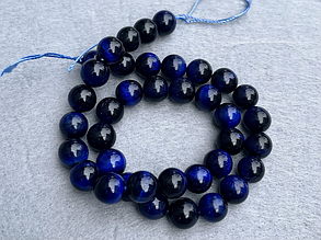 Тигрове око 10мм синій