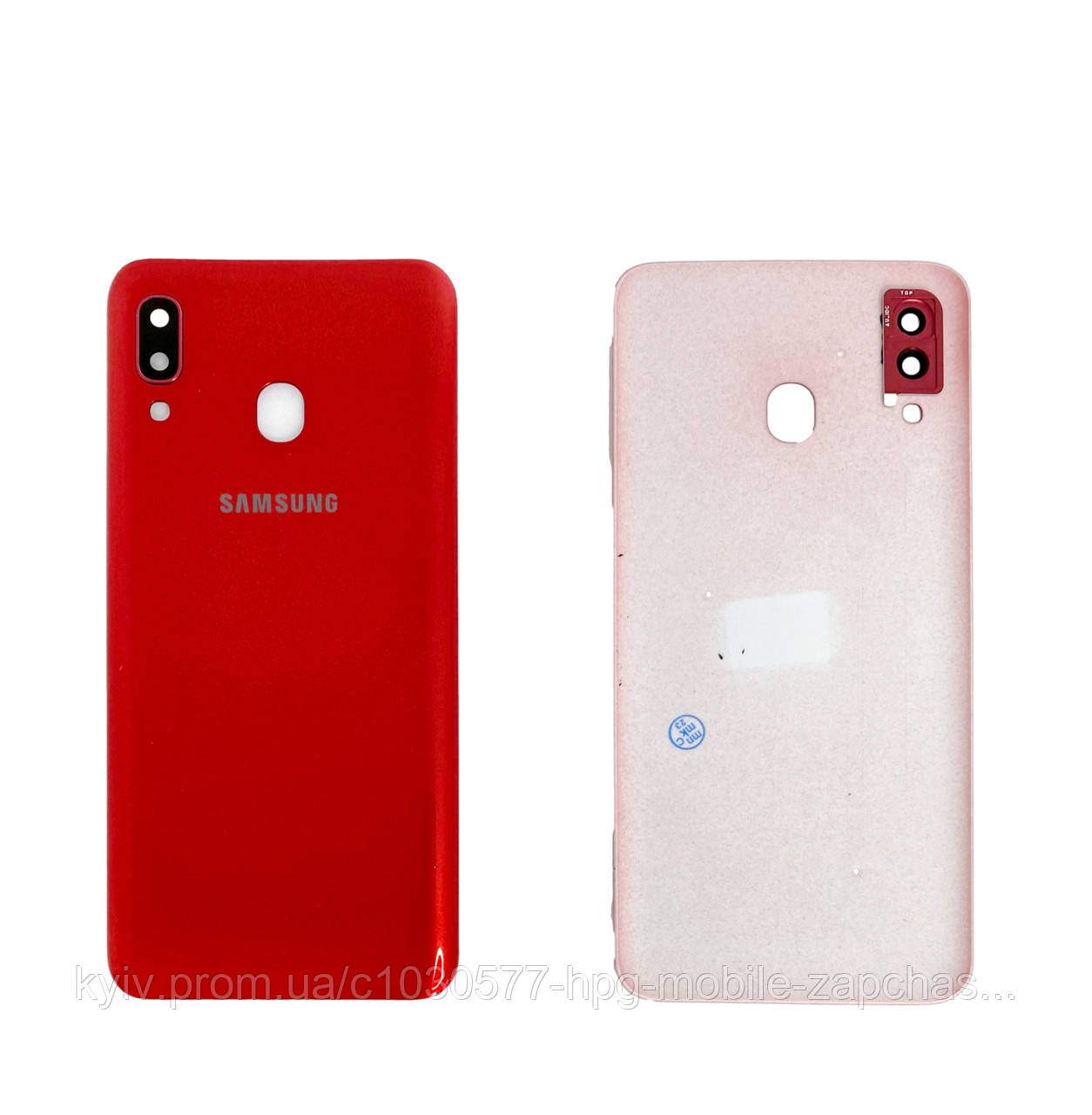 Задня панель корпусу (кришка акумулятора) Samsung A30 A305 Red зі склом камери оригінал, фото 1