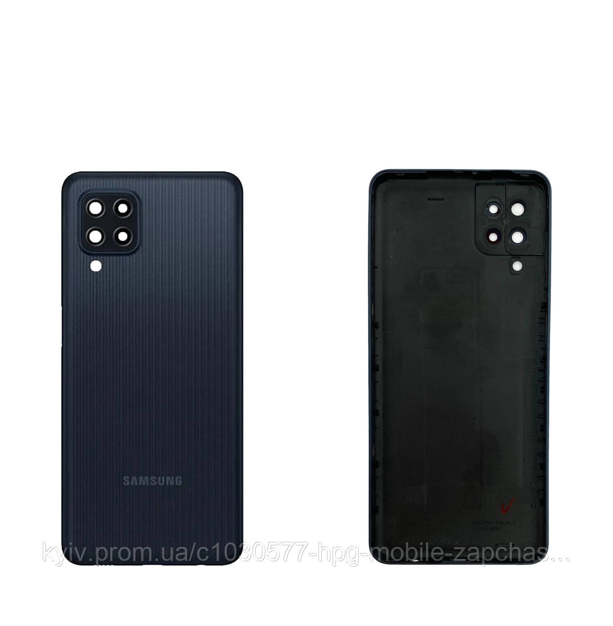 Задня панель корпусу (кришка акумулятора) Samsung M22 M225 Black зі склом камери оригінал, фото 1
