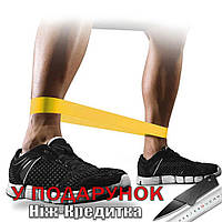 Резинка для фітнесу та спорту еластична стрічка Medium Жовтий