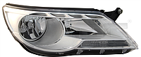 Передняя альтернативная тюнинг оптика фара TYC на Volkswagen Tiguan правая 08-11 Фольксваген Тигуан 3