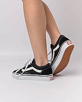Ванси чорно-білі Кеди VANS Old Skool текстиль унісекс, фото 5