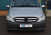 Накладка на решетку радиатора Mercedes Vito W639 FL 2010- 4шт - широкие 3