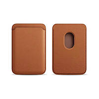 Магнитный Кошелек Кардхолдер MagSafe Wallet для Apple iPhone 12/13/14/15 (Brown)