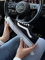 Ванси чорно-білі Кеди VANS Old Skool текстиль жіночі унісекс, фото 3