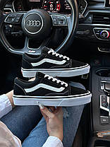Ванси чорно-білі Кеди VANS Old Skool текстиль жіночі унісекс, фото 4
