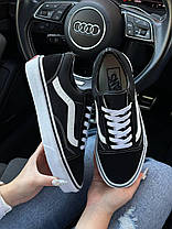 Ванси чорно-білі Кеди VANS Old Skool текстиль жіночі унісекс, фото 5