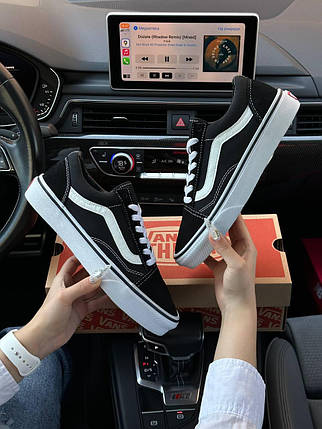 Ванси чорно-білі Кеди VANS Old Skool текстиль жіночі унісекс, фото 1