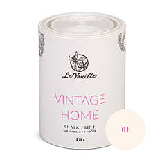 Крейдяна фарба Le Vanille Vintage Home chalk paint 0,75 л, Кремова (Колір 01)