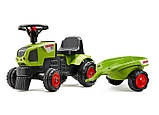 Дитячий трактор каталка з причепом Falk 1012B Baby Claas Axos 310, фото 3