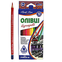 Набор карандашей Профи-Арт J.Otten, 12 цветов, 3,5мм, треугольный корпус, 9402-12