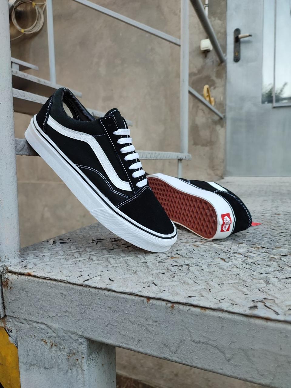 Ванси чорно-білі Кеди VANS Old Skool текстиль жіночі унісекс