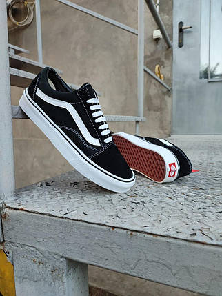 Ванси чорно-білі Кеди VANS Old Skool текстиль жіночі унісекс, фото 1