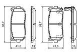 Bosch 0986424693 Гальмівні колодки задні KIA Carens Clarus Sephia Shuma, фото 5