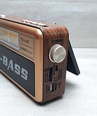 Радіоприймач з USB GOLON RX-BT168S сонячна панель+ліхтарик (FM/AM/SW), фото 4